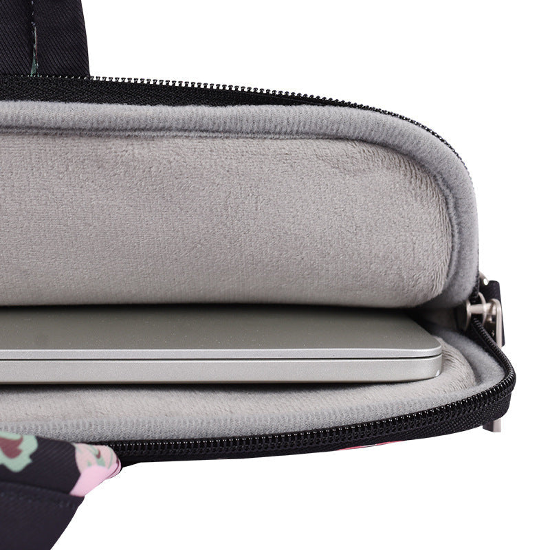 Rose Printed Laptop Sleeve Bag – Waterproof, Shock-Resistant Floral Case for 13-15" Laptops