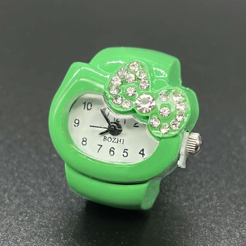 Women's Diamond Ring Watch – Elegant Quartz Finger Watch