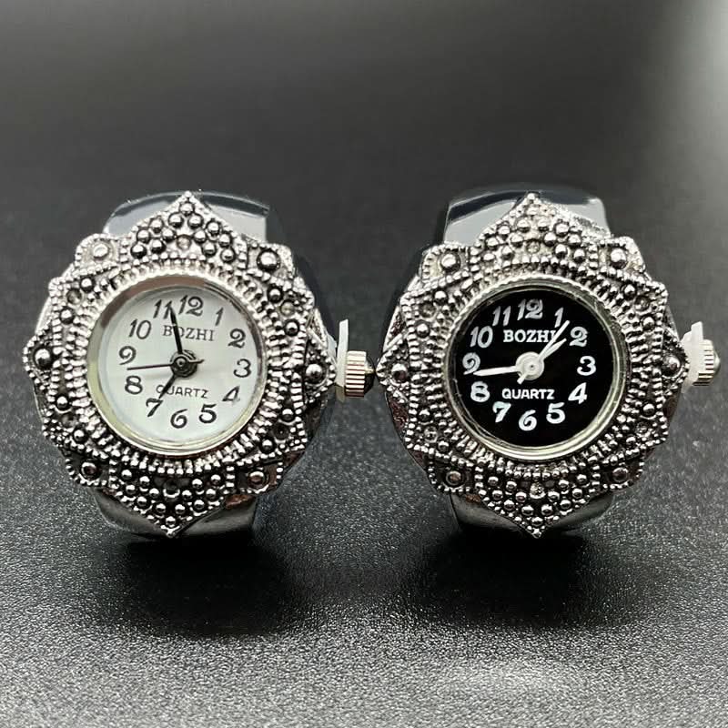 Unisex Minimalist Ring Watch – Quartz Finger Watch, Stainless Steel Band