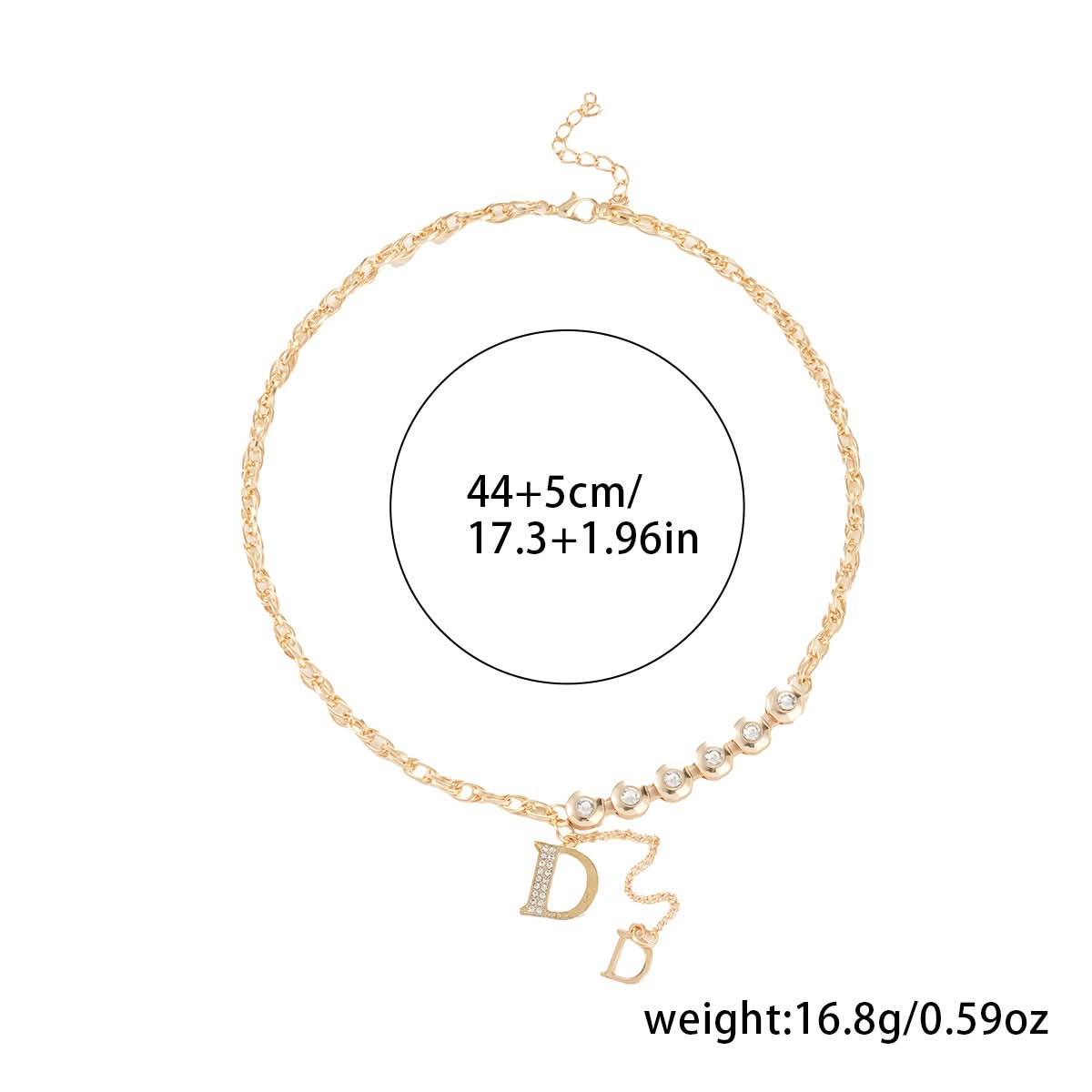 Men's Double Letter Necklace – Fashionable Statement Jewelry