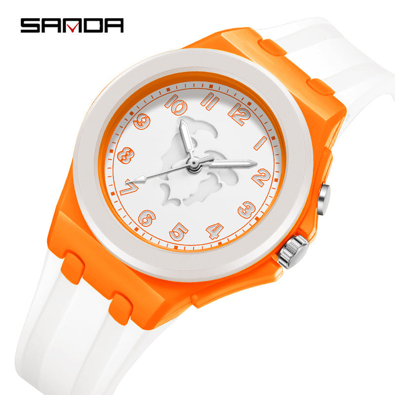 Sanda Constellation Quartz Watch – Luminous Waterproof Student Watch for Kids
