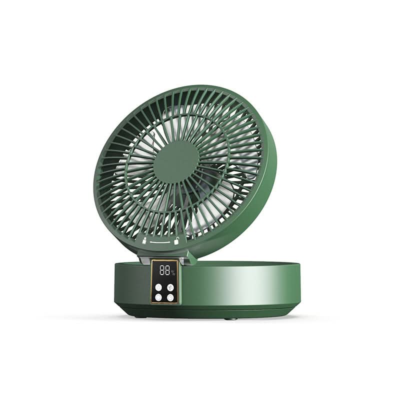 Wall-Mounted USB Rechargeable Fan with LED Light