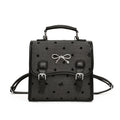 Women’s Polka Dot Bow Mini Backpack – Leather Messenger Bag