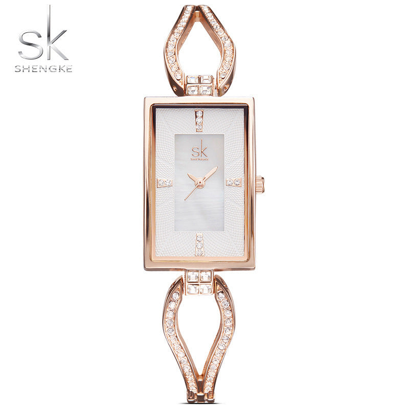 SK Women’s Fashion Diamond Watch – Casual Quartz Analog Wristwatch, 30M Waterproof