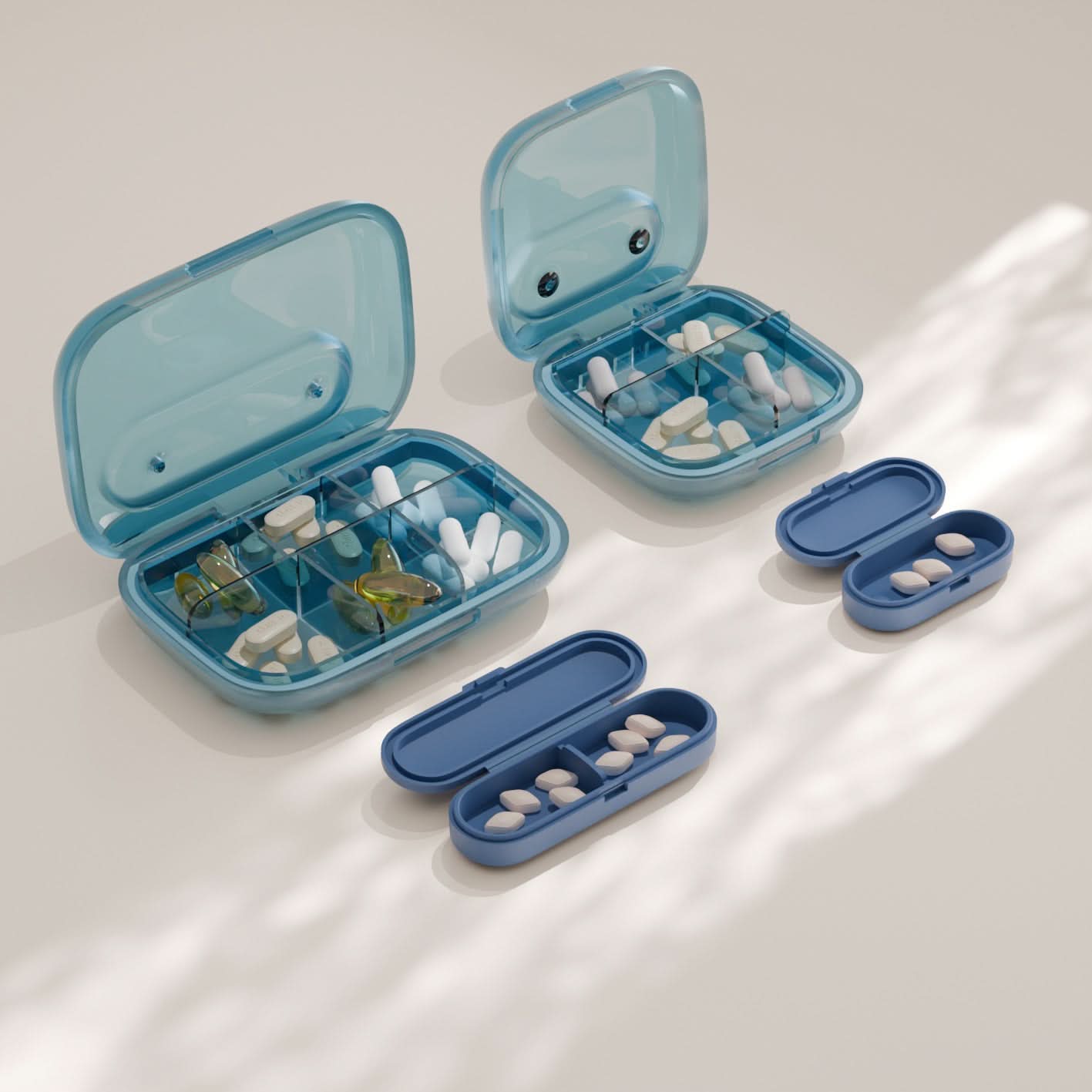 Portable small medicine box three meals a day sealed medicine storage box carry pills medicine packing box