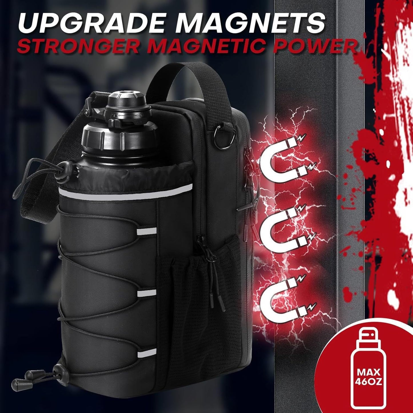 Magnetic Water Bottle Messenger Bag – Waterproof Gym Crossbody