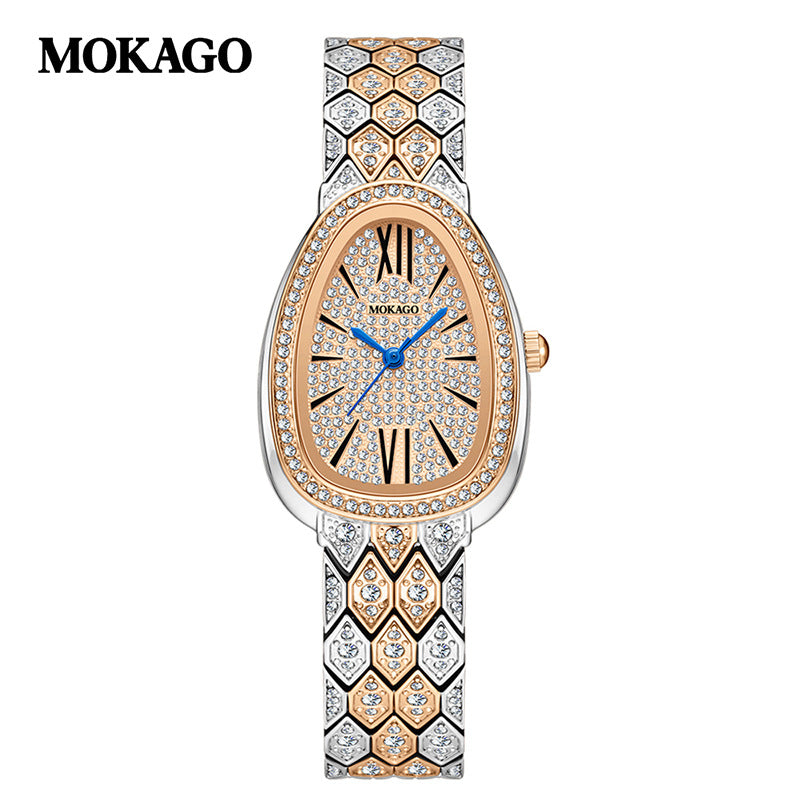 MOKAGO Luxury Water Drop Diamond Women’s Watch – Elegant Fashion Watch