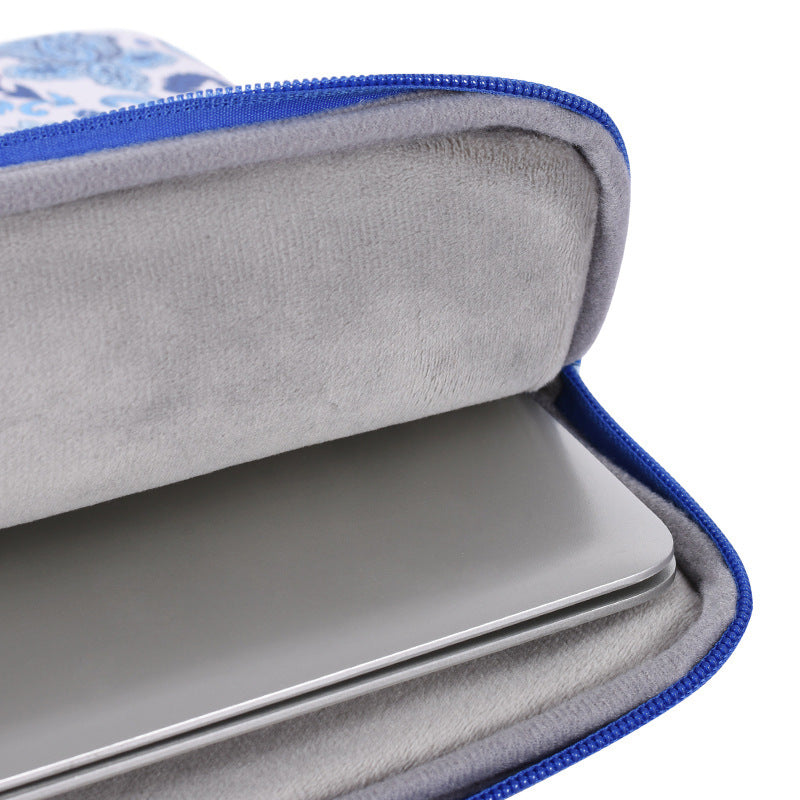 Waterproof 11"-15" Inch Laptop Sleeve – PU Leather Case, Floral Print