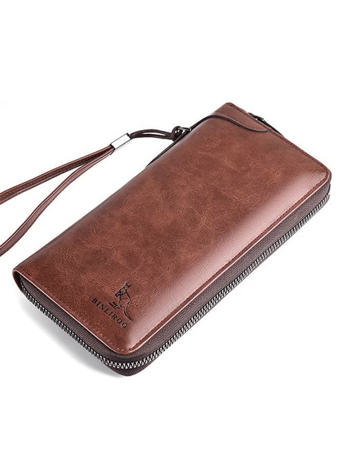 Men's Elegant PU Leather Business Handbag – Retro Style