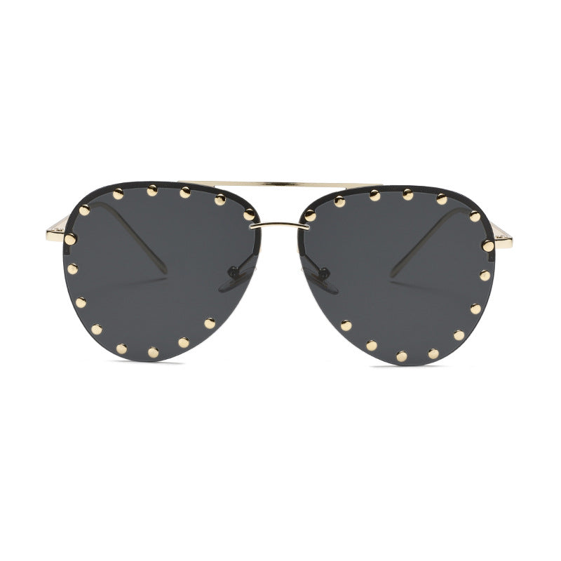 Retro Aviator Rivet Sunglasses for Men & Women | UV-Protective Trendy Eyewear