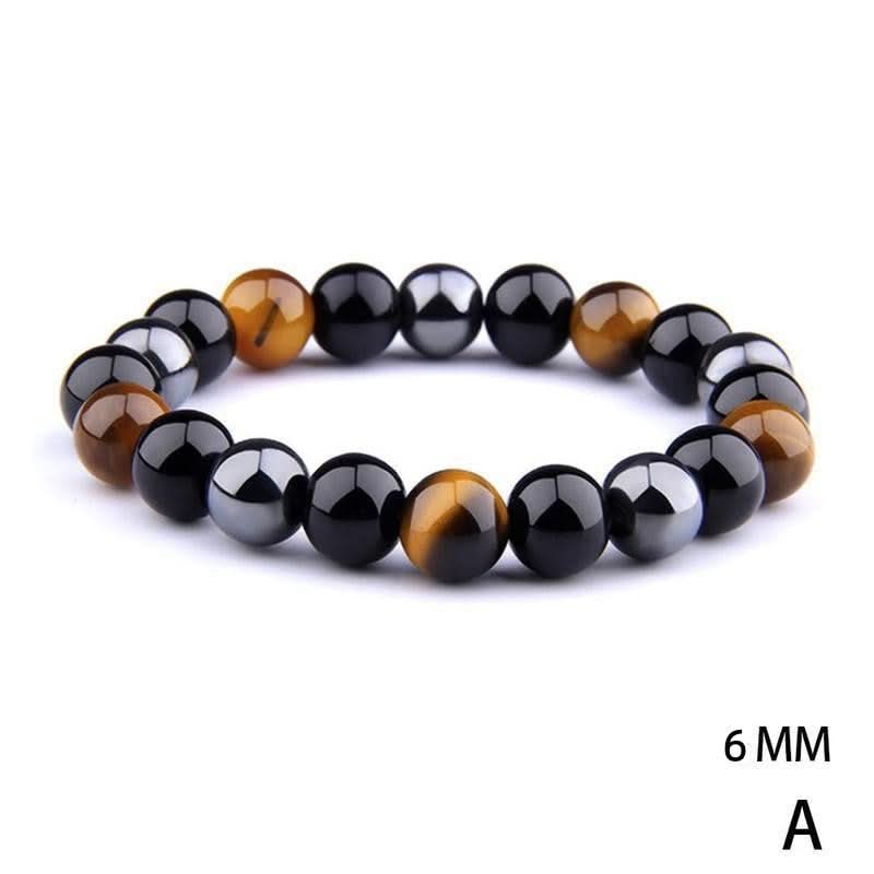 Retro Black Gallstone Energy Bracelet – Unisex