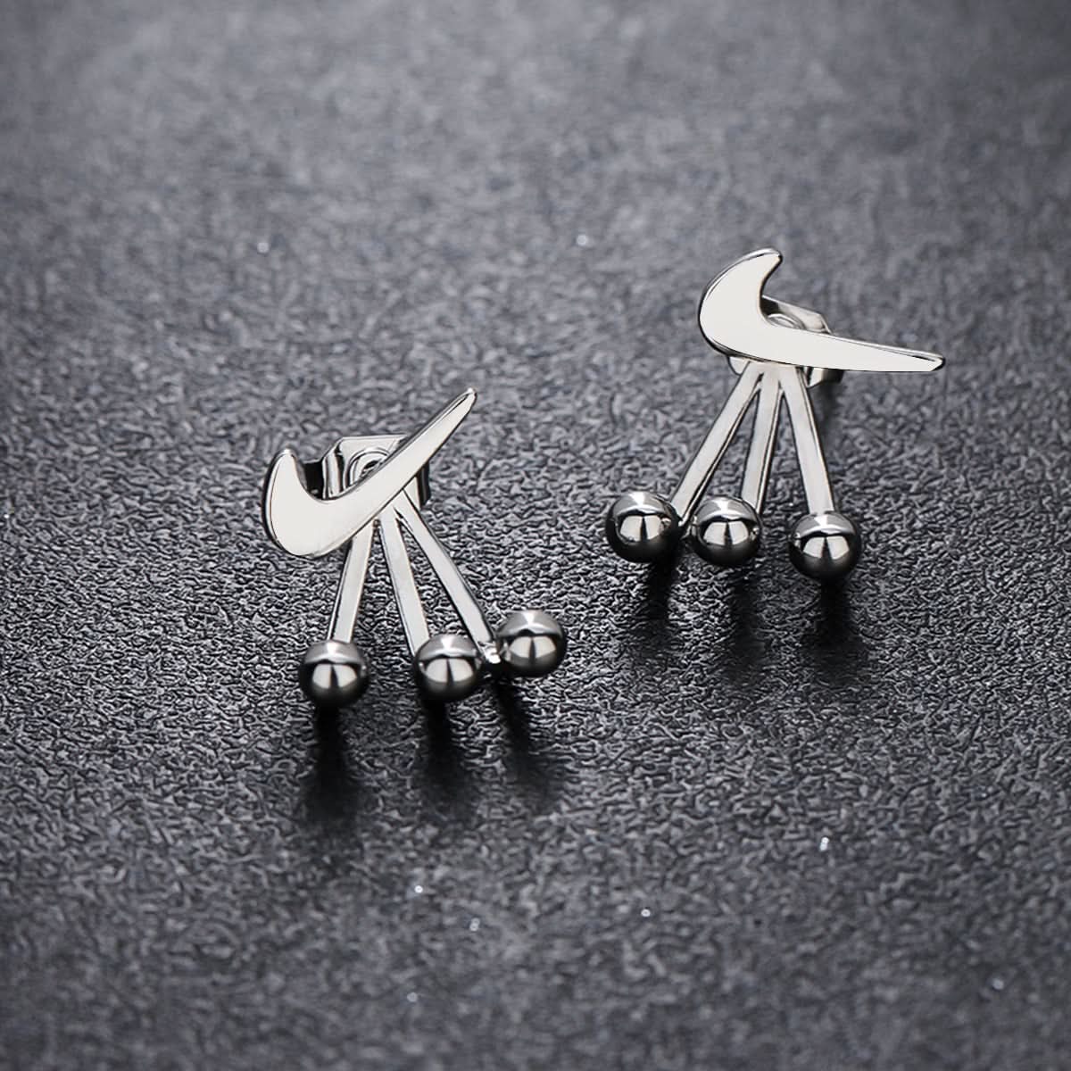 Men’s Geometric Hook Earrings – Minimalist Triangle Drop Earrings