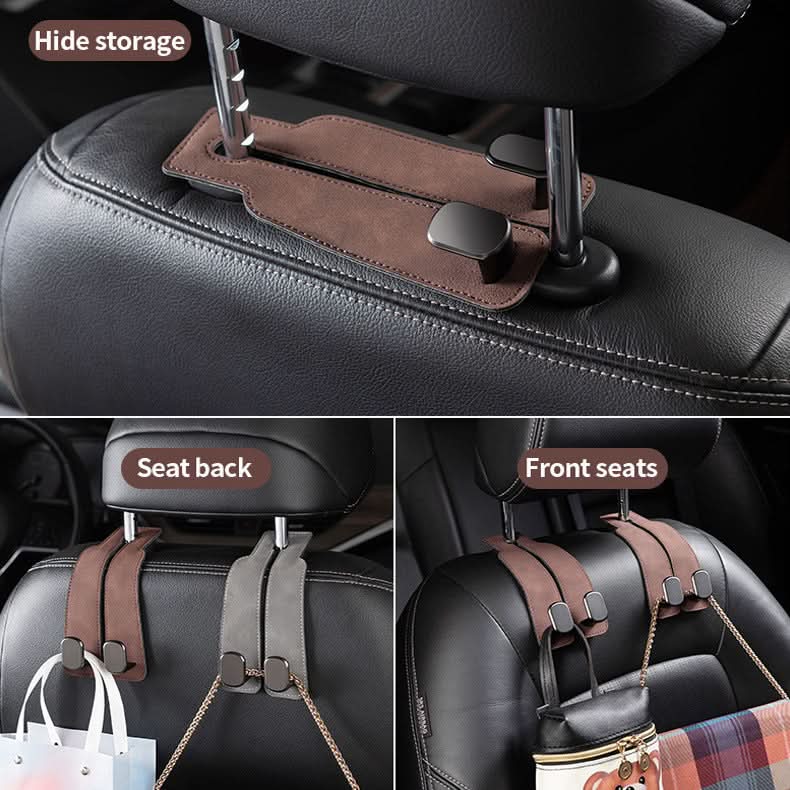 Suede Car Seat Hook for Storage