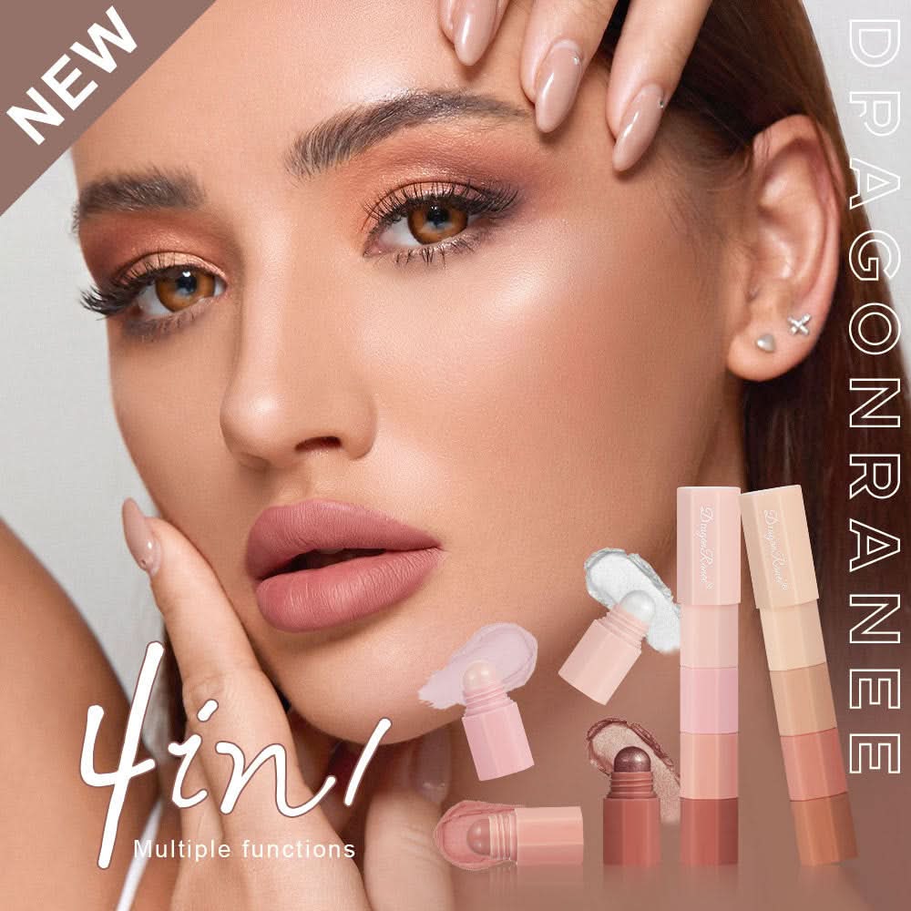 Dragon Ranee Waterproof 4-Color Eyeshadow Stick Set – Pearlescent & Matte