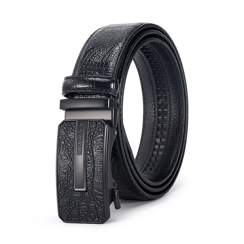Crocodile Pattern Leather Belt for Men