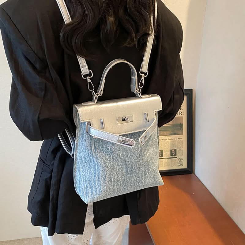 Women's Stylish PU Leather Backpack – College-Style Trendy Bag