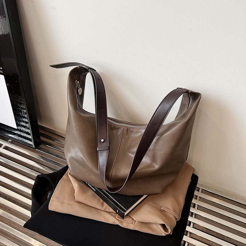 Women's Fashionable Leather Tote Bag – Trendy Shoulder Bag for Work & Daily Use