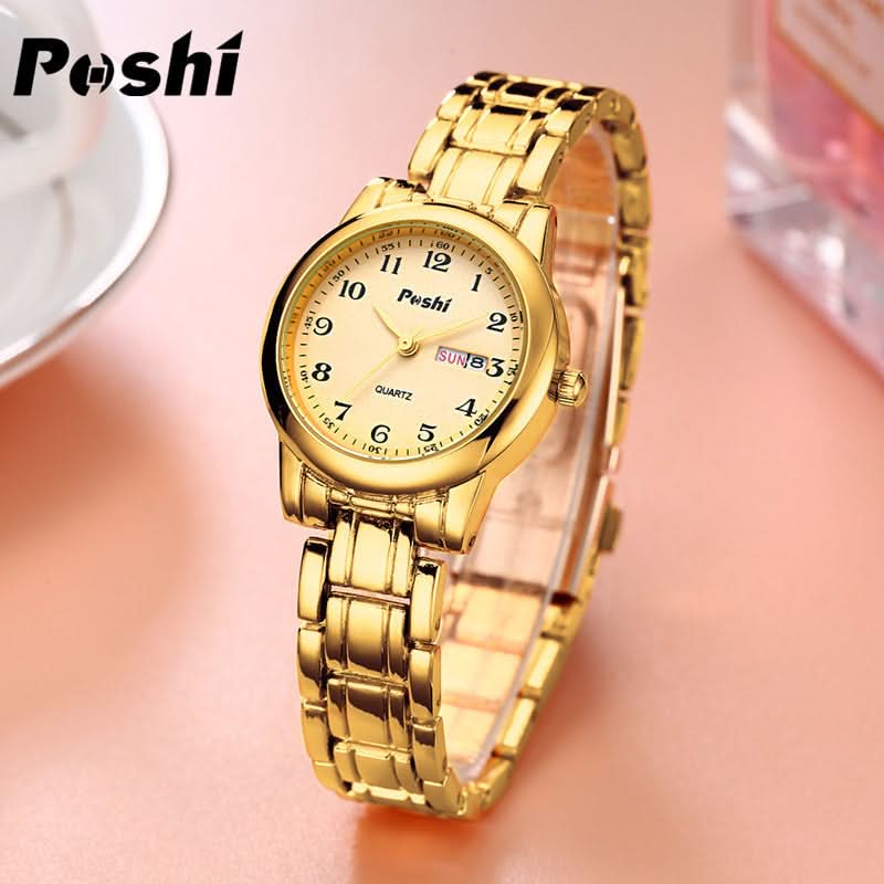 Women's Korean-Style Quartz Watch –Stainless Steel Watch with Calendar