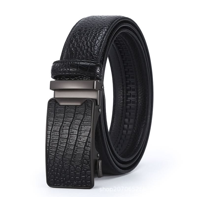 Crocodile Pattern Leather Belt for Men