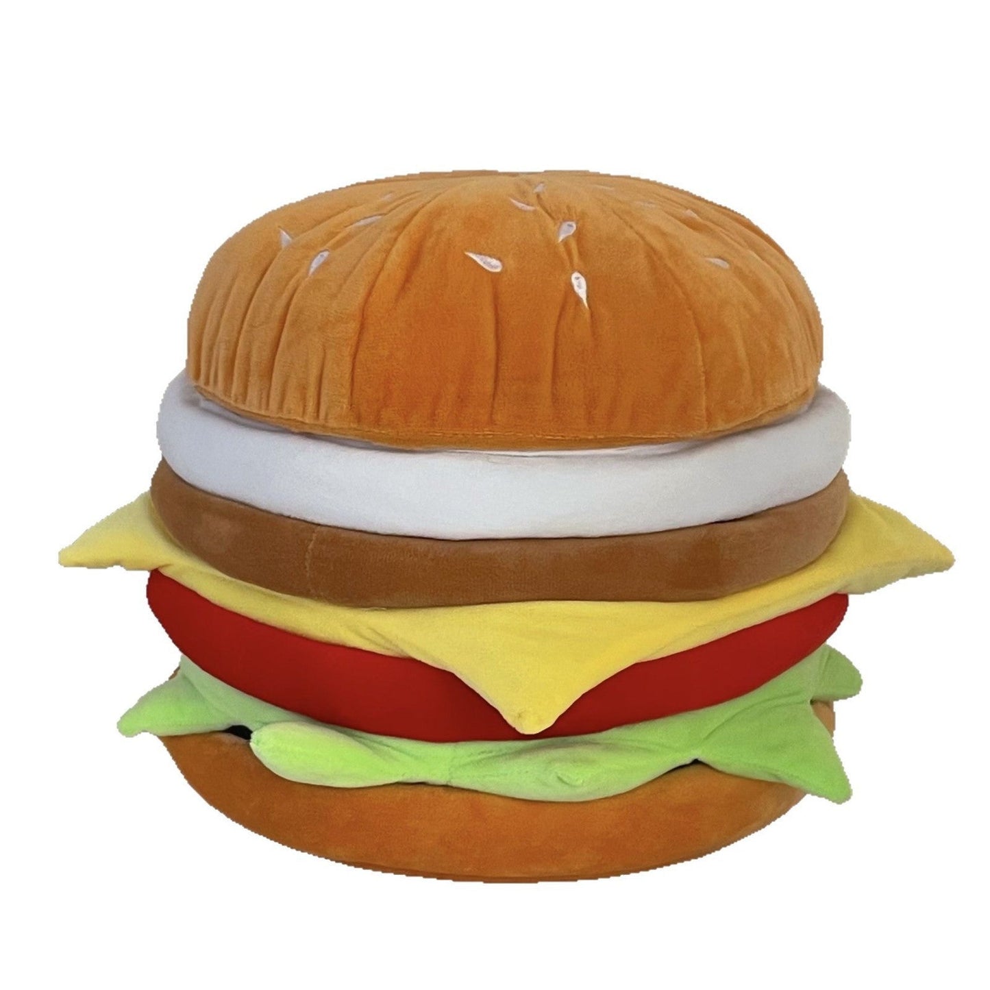 Cute Hamburger Storage Stool for Kids – Plush Toy Organizer & Toddler Seat