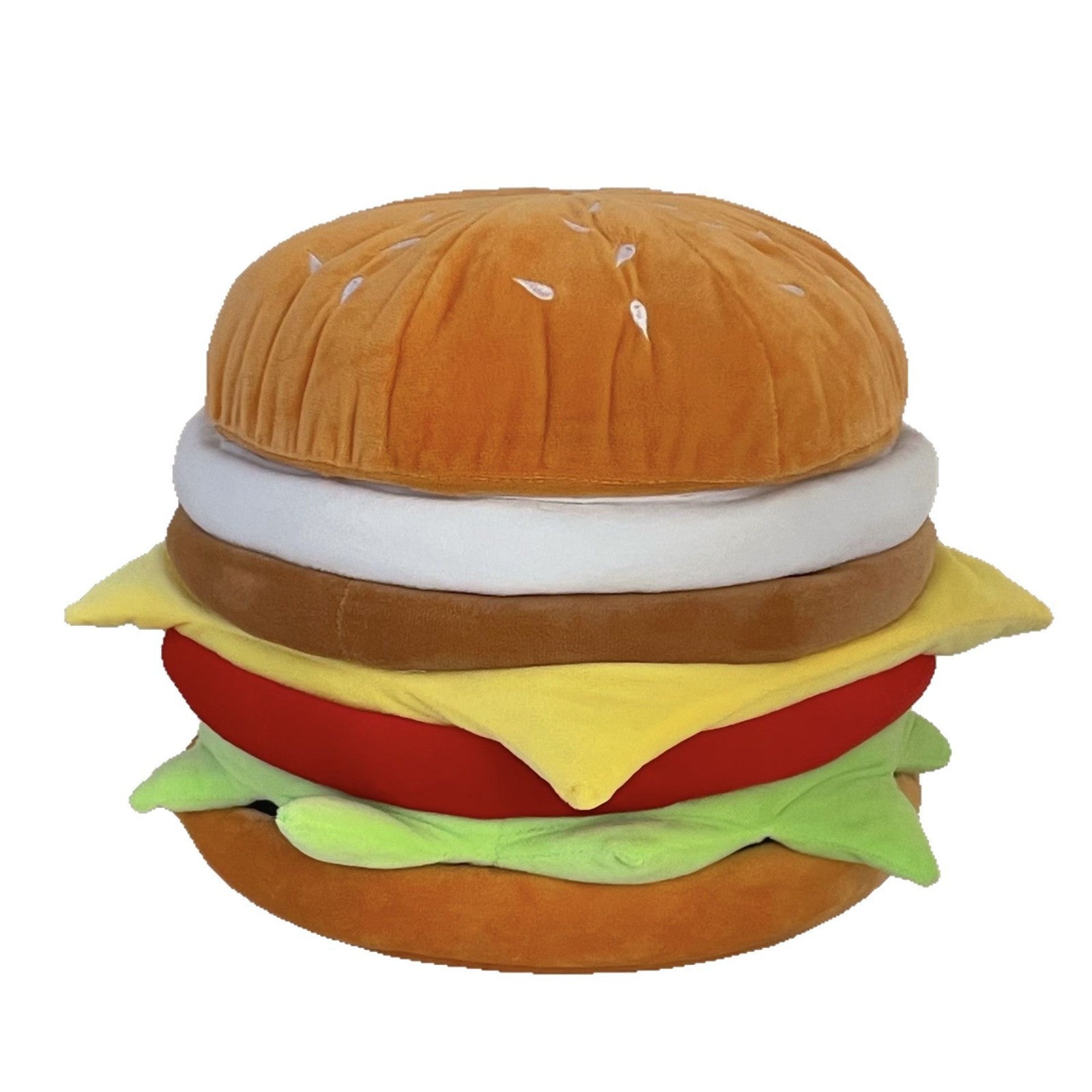 Cute Hamburger Storage Stool for Kids – Plush Toy Organizer & Toddler Seat