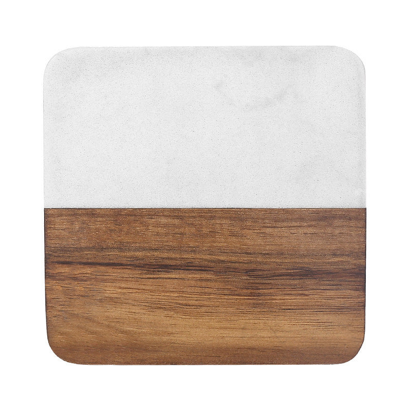 Luxury Wooden Drink Coaster Set – Non-Slip, Heat-Resistant Tableware for Modern Homes