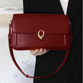 Women's Red Wedding Shoulder Bag – Small PU Underarm Bag for Travel & Daily Style