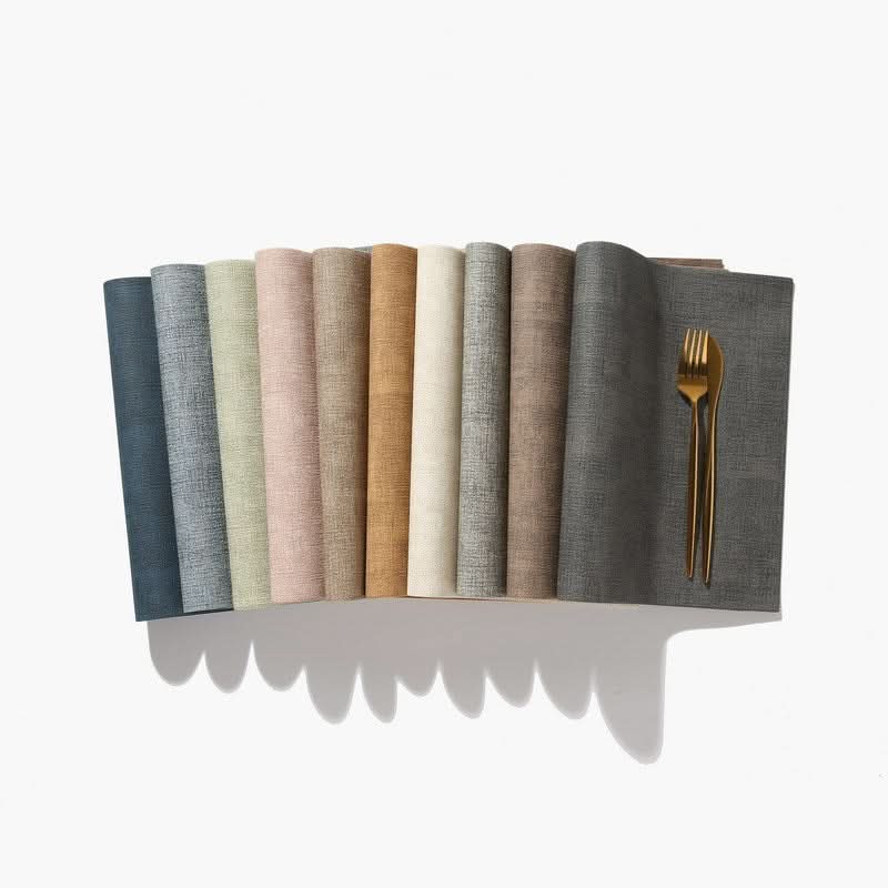 Double-Sided Leather Waterproof Square Placemat
