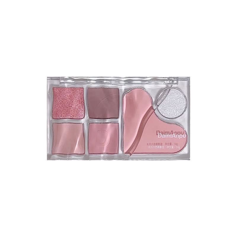 6-Color All-in-One Makeup Palette – Eyeshadow, Blush & Highlighter