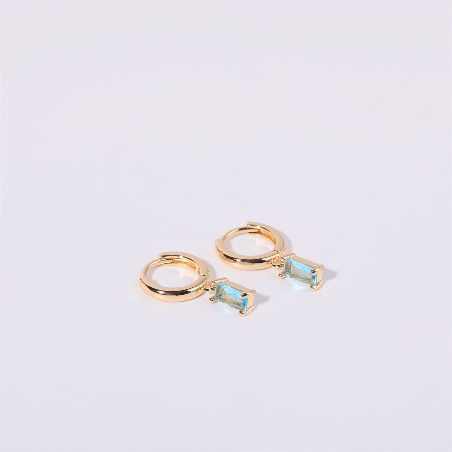 Birthstone Hoop Earrings for Women – Crystal Hoops, Retro Chic Style