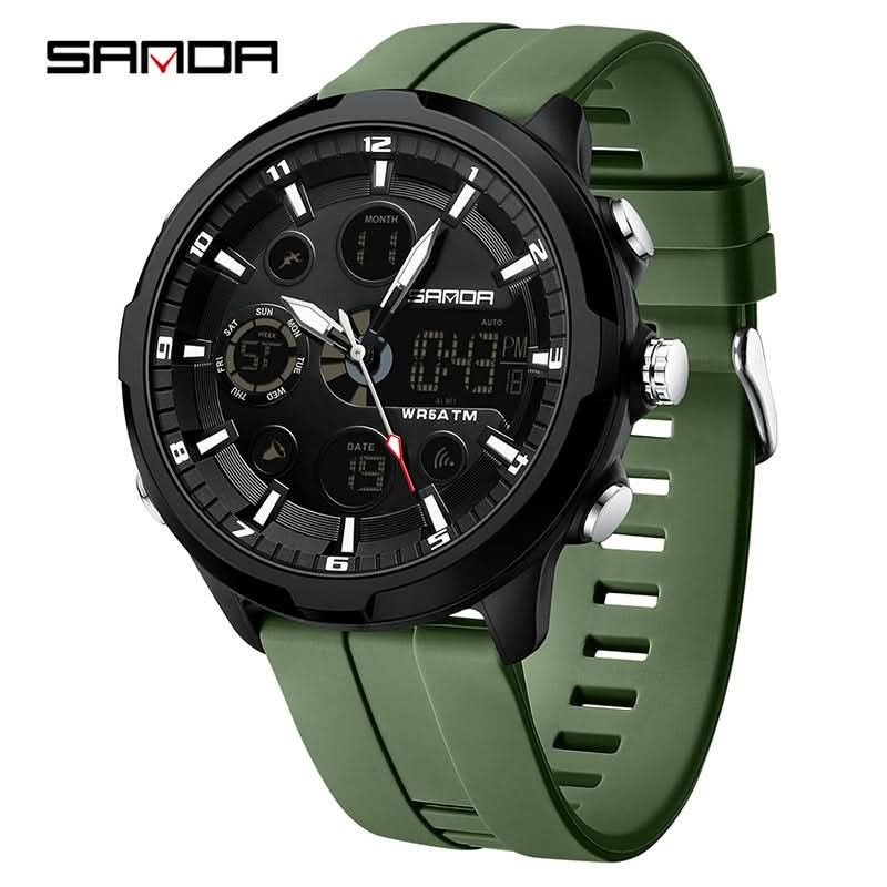 Men’s Waterproof Digital Watch Casual Fashion Timepiece with Luminous Display