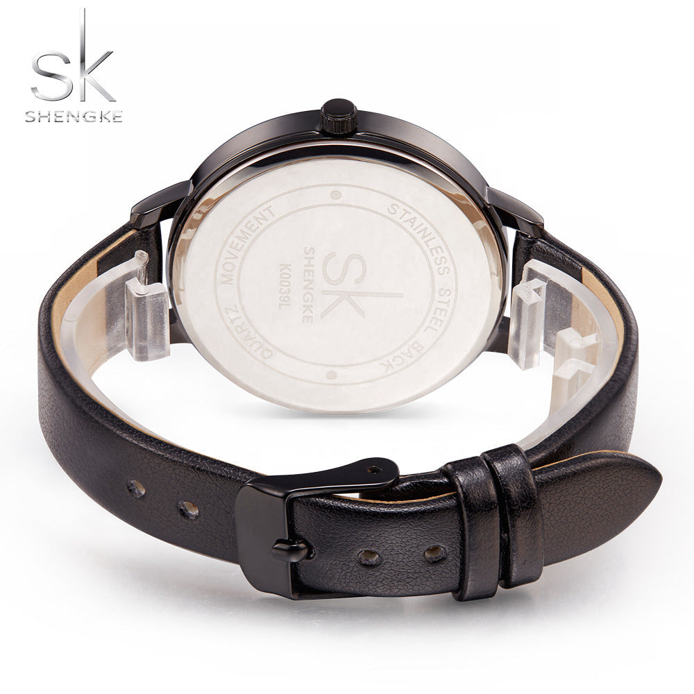 SK Women’s Quartz Watch – Minimalist Analog Wristwatch, Ultra-Thin Waterproof Design