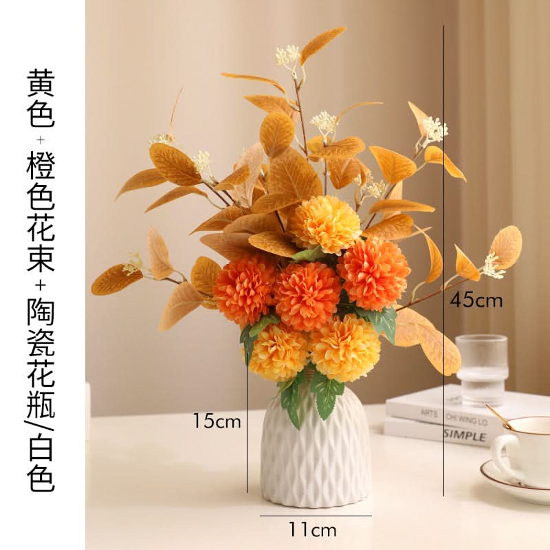 Ceramic Vase with Artificial Flowers