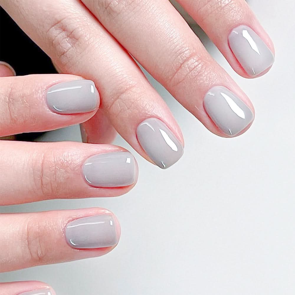 Classic Solid Color Press-On Nails – Short Square Reusable False Nails