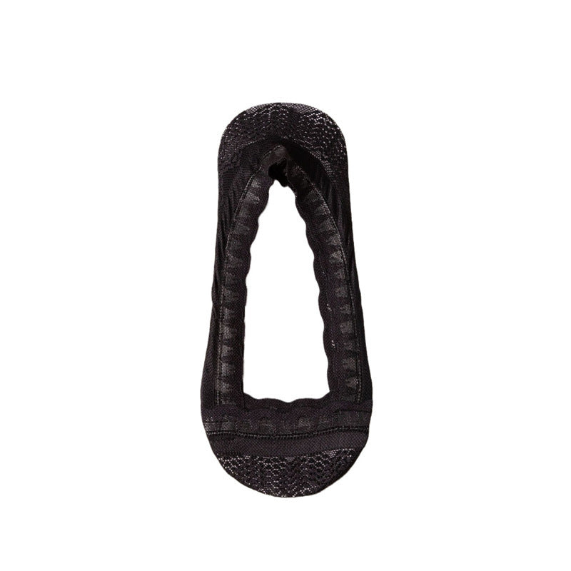 Women’s Lace Invisible Socks – Quick-Dry Cotton Non-Slip Low Cut
