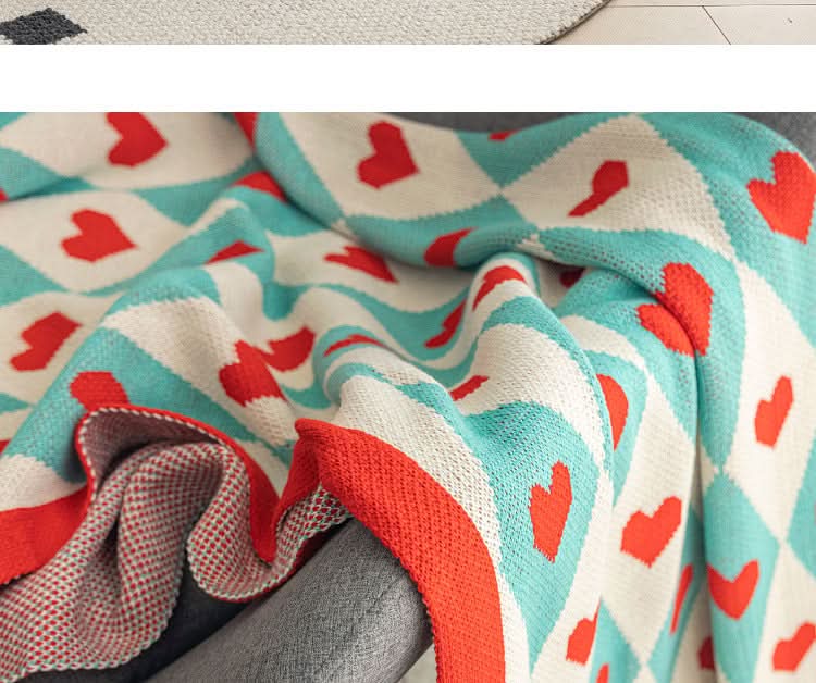 Nordic Style Simple Knitted Blanket