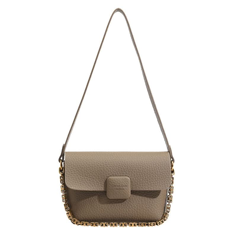Women's Soft PU Leather Chain Crossbody Bag – Retro Style
