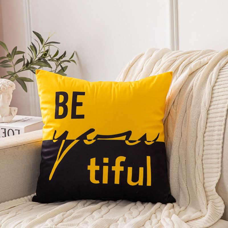 Double-Sided Short Plush Geometric Pillow Covers (Set of 2)
