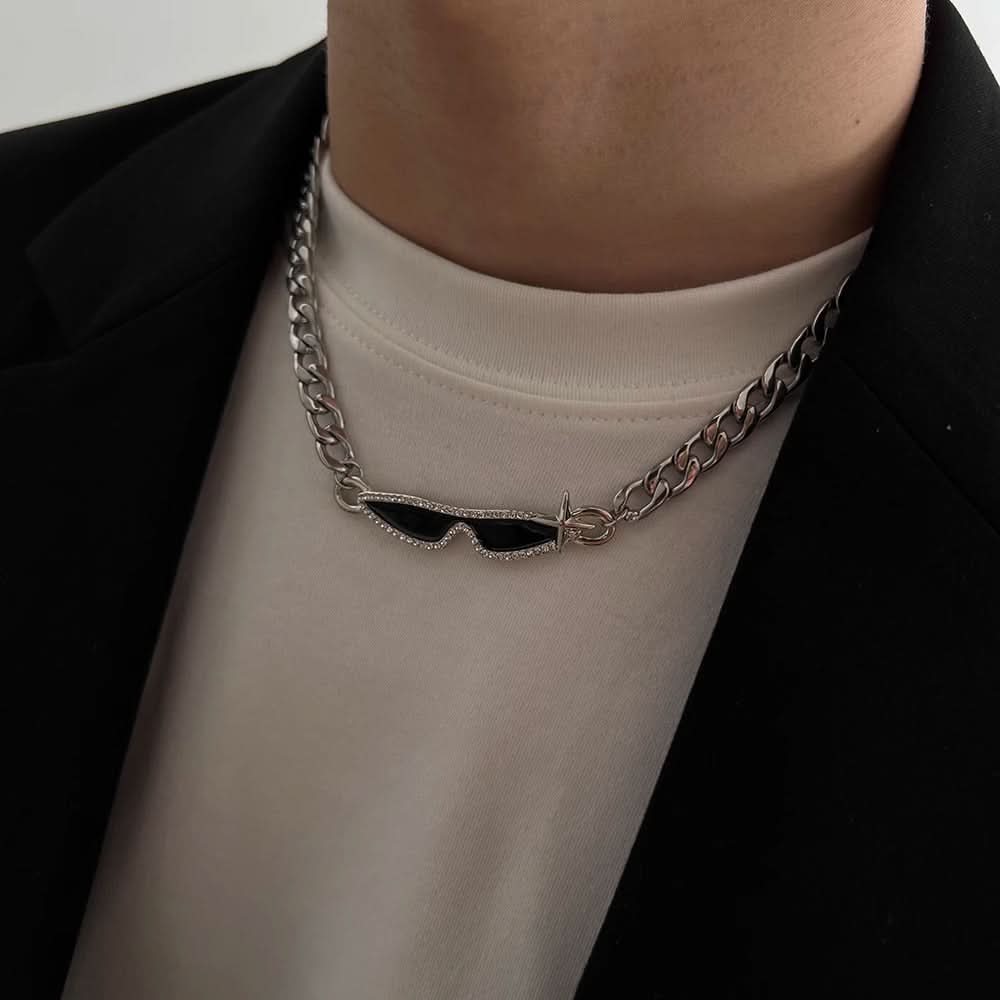 Men’s Trendy Sunglasses Pendant Necklace – Stylish