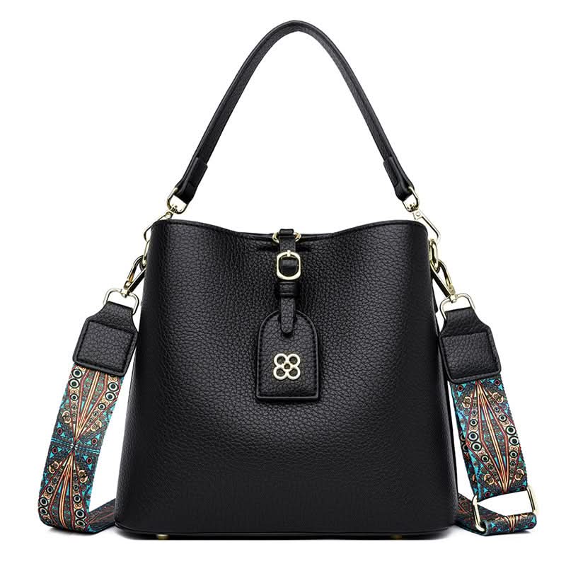 Women's Large-Capacity Stylish PU Leather Bucket Bag – Handbag for Work & Travel