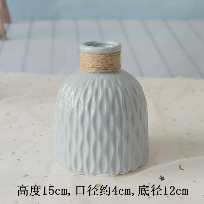 Ceramic Vase with Artificial Flowers