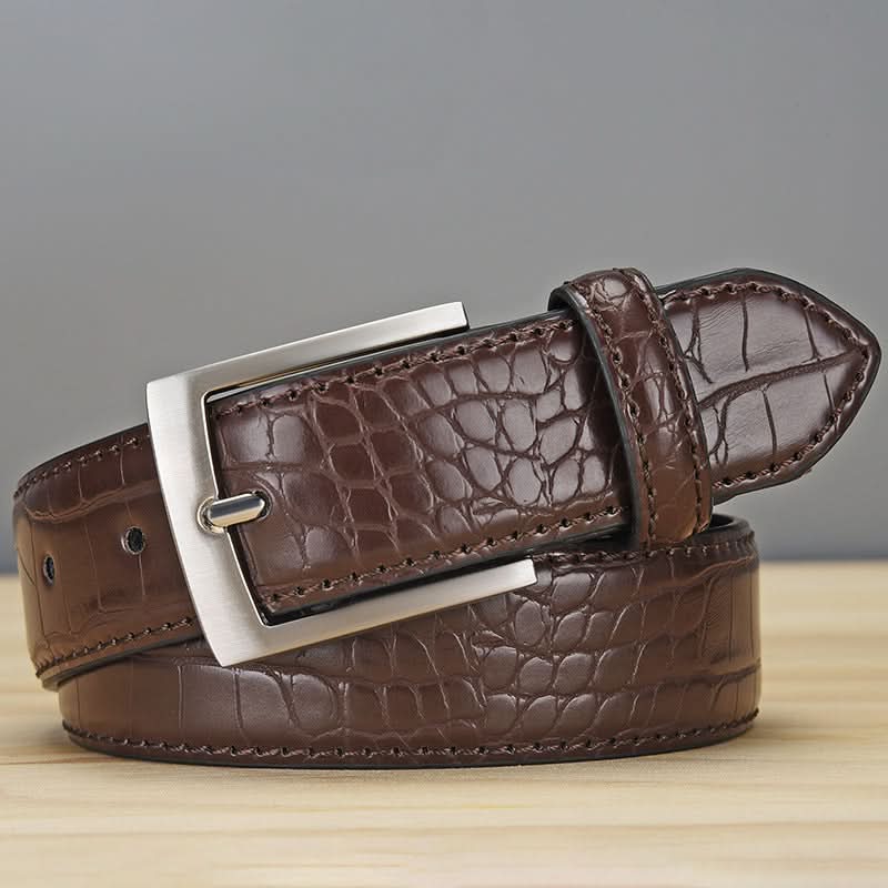 Men's Crocodile Pattern PU Leather Belt