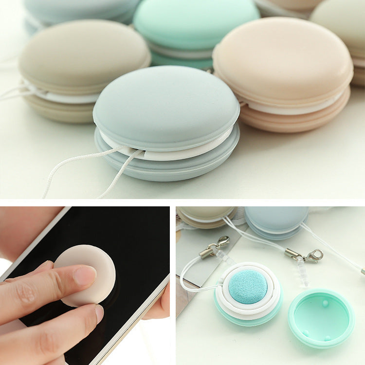 Macaron Screen Cleaner Pendant – Portable Microfiber Phone & Lens Wipe