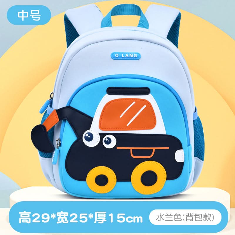Cute Excavator Kids' Backpack – School Bag for Kindergarten & Preschool Boys & Girls