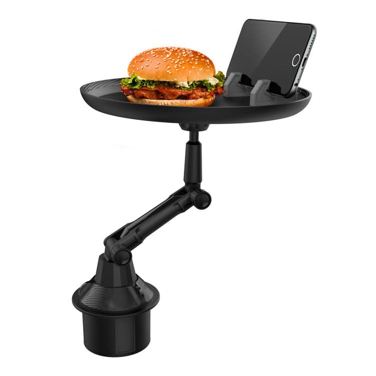 Car Tray Table – Multifunctional ABS Food, Beverage, and Phone Holder with Silicone Pad