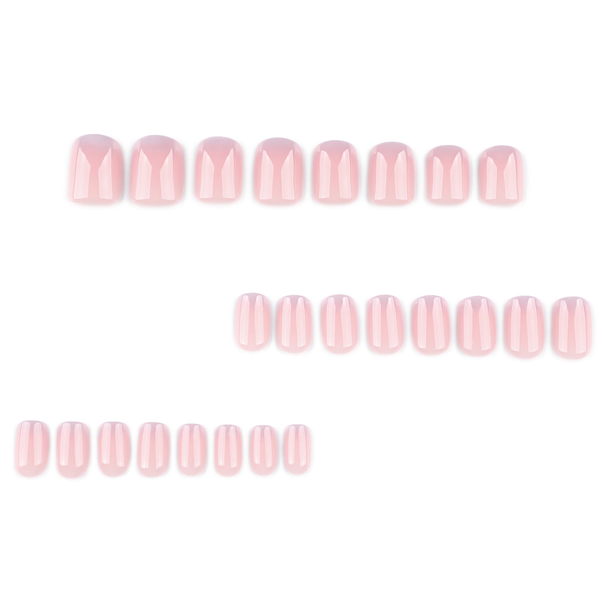 Short Square Ombre Press-On Nails –Classic Gradient Natural Look