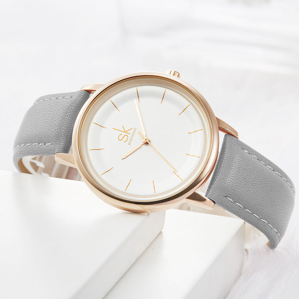 SK Women’s Quartz Watch – Casual Waterproof Fashion Wristwatch with 38mm Round Dial