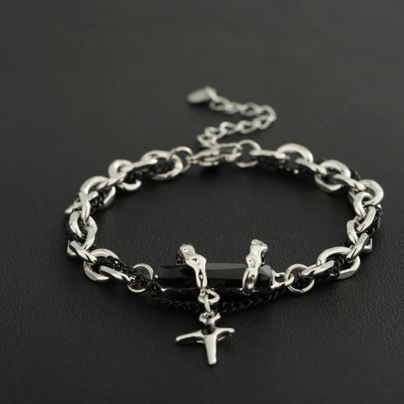 Black Diamond Wrap Bracelet – Minimalist Luxury Jewelry
