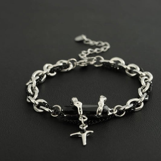 Black Diamond Wrap Bracelet – Minimalist Luxury Jewelry