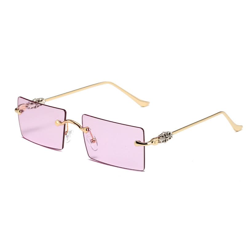Women's Frameless Square Sunglasses – UV400 Japanese Style Resin Lenses